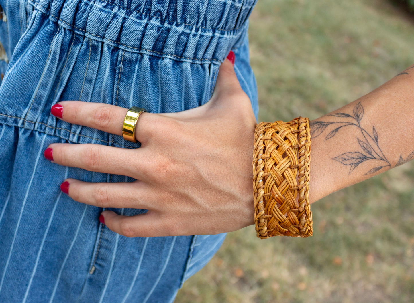 Boho Bamboo Woven Bracelet