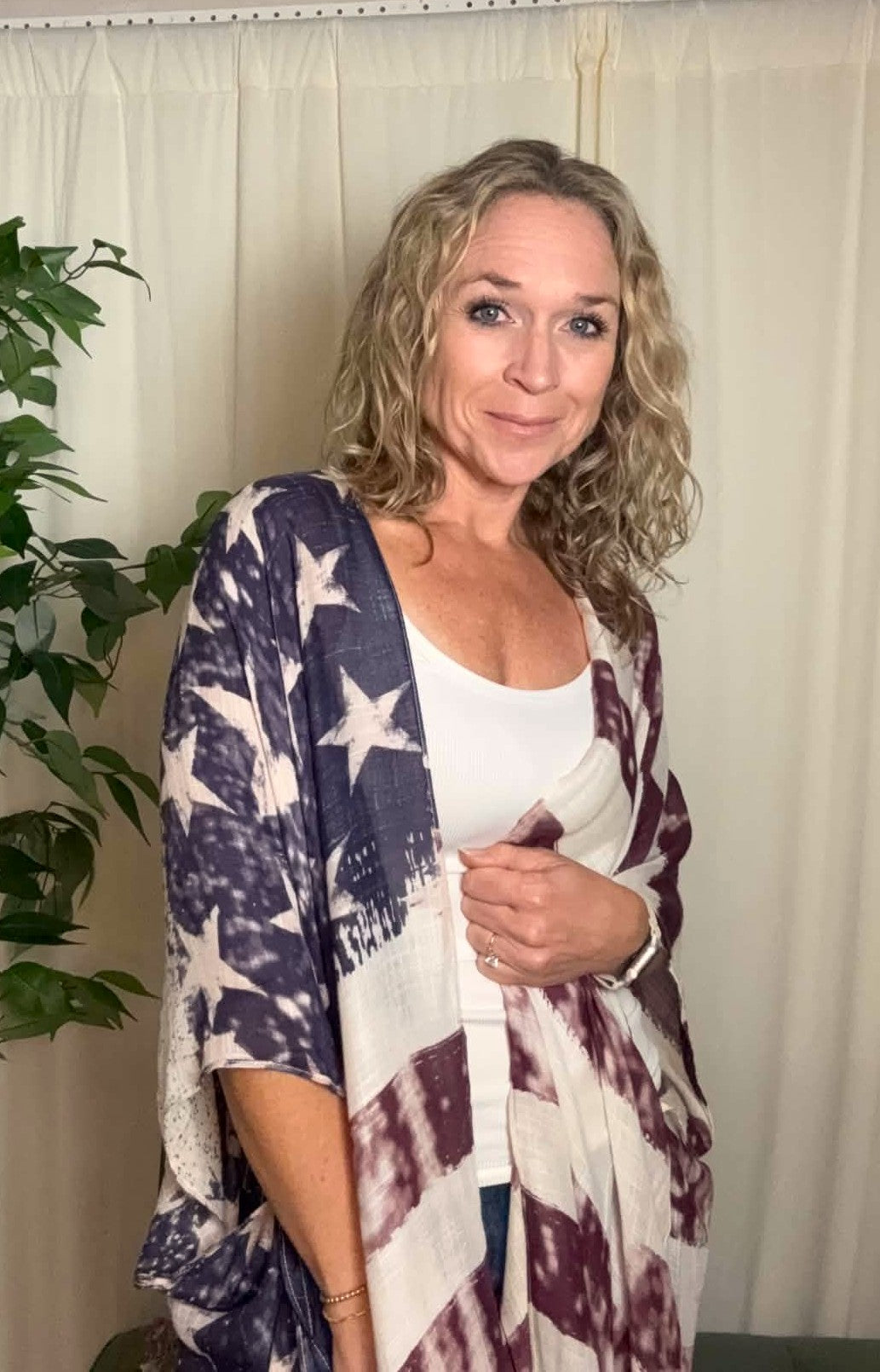 Land of the Free Vintage Flag Kimono